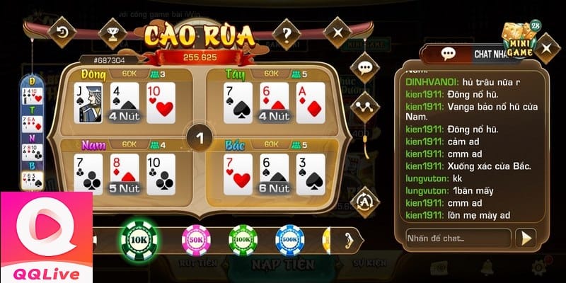 Bài cào rùa trên app qqlive