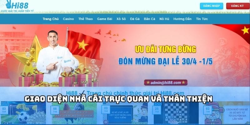 Giao diện nhà cái trực quan và thân thiện