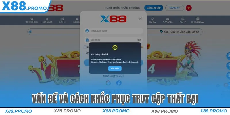 vấn đề và cách khắc phục truy cập tài khoản thất bại